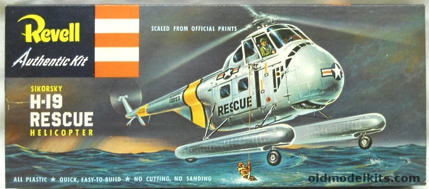 Revell 1/48 Sikorsky H-19 Rescue Helicopter 'S' Kit, H227-98 plastic model kit